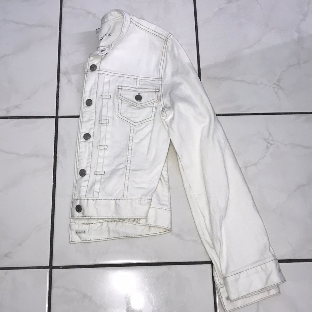 Banana Republic White Vintage Denim Jacket